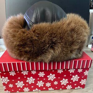 Genuine Leather and Fur hat